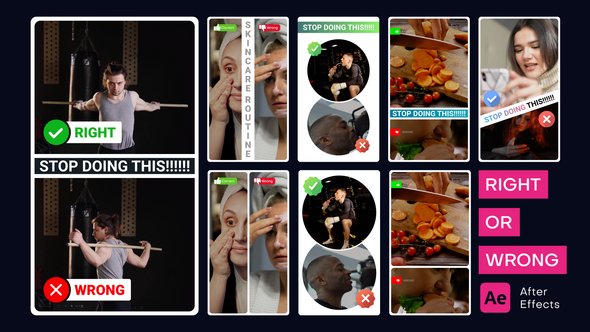 Right or Wrong Kit - Vertical Elements template preview