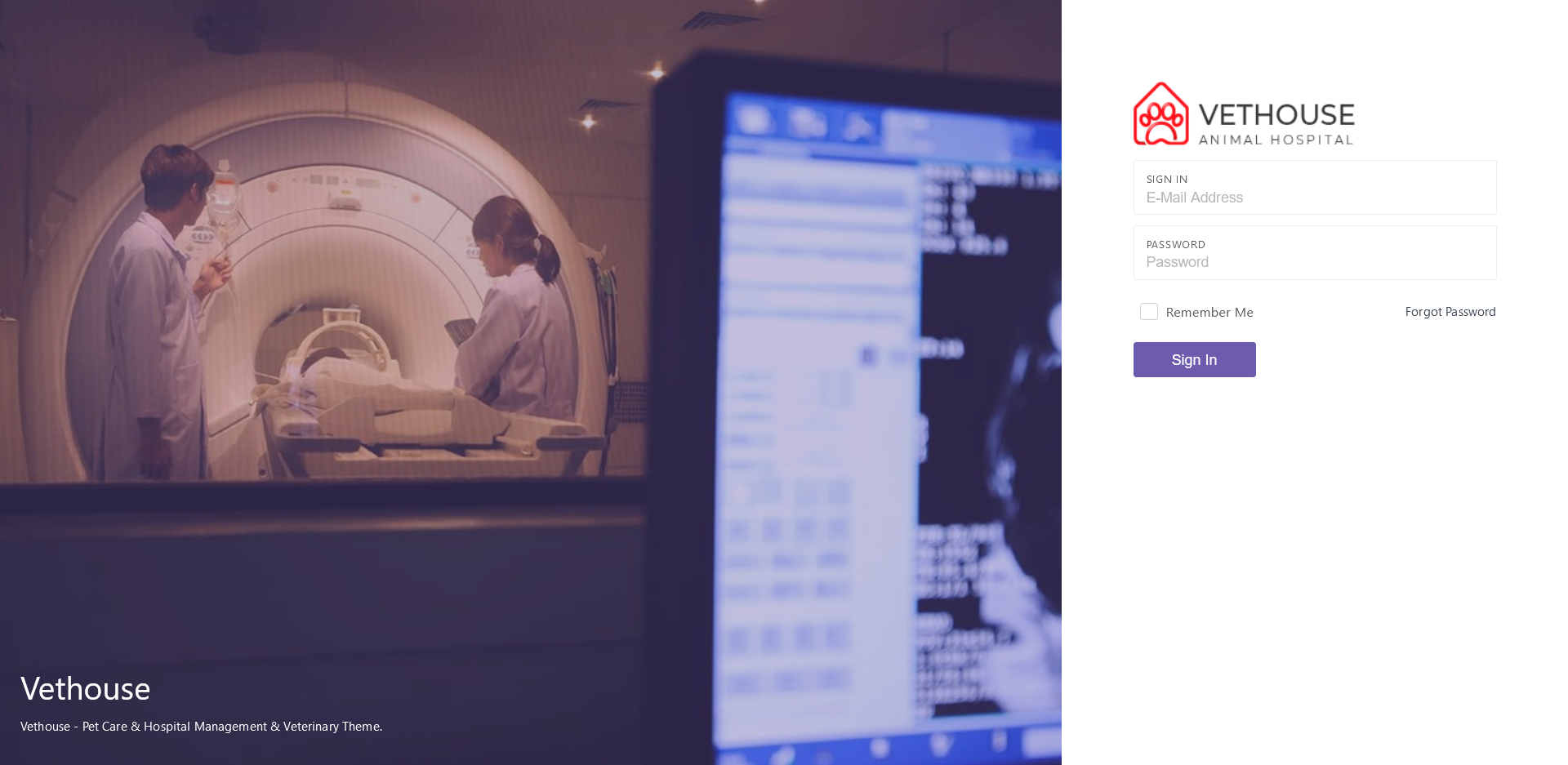 Vethouse Pet Care & Pet Clinic & Hospital Script Theme by Meteros