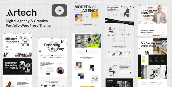 Artech - Digital Agency & Creative Portfolio WordPress Elementor Theme
