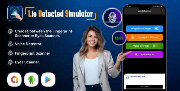 Lie Detector Simulator - Truth or Lie Detector - Fingerprint Scanner - Prank App