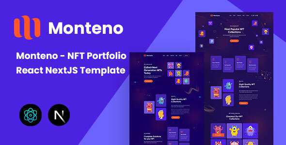 Monteno – NFT Portfolio React NextJS Template