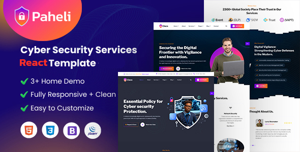 Paheli - Cyber Security React Template