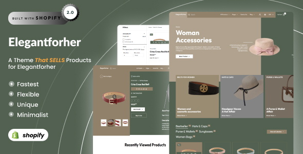 Elegant For Her – Fashionable eCommerce Shopify 2.0 Theme