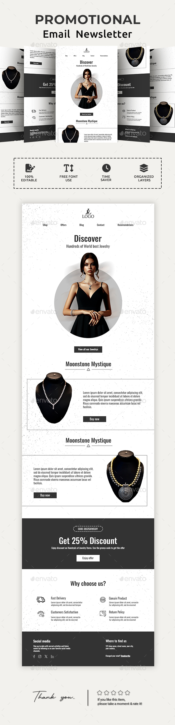 [DOWNLOAD]Jewellery Email Newsletter PSD Template