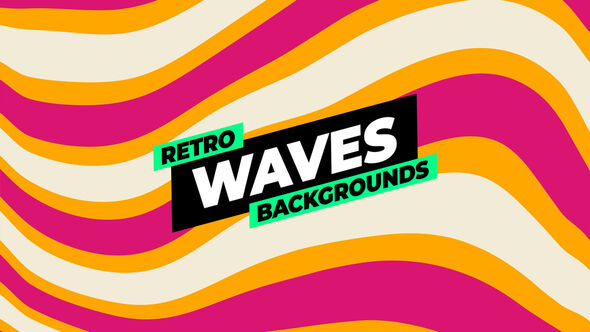 Retro Waves Backgrounds Elements template preview