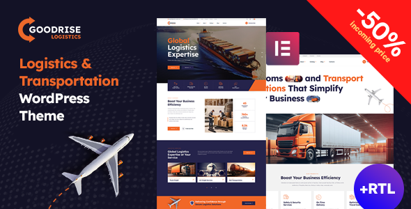 Goodrise - Logistics & Transportation WordPress Theme + RTL