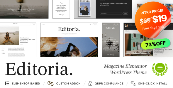 Editoria – Viral Magazine & Newspaper WordPress Theme