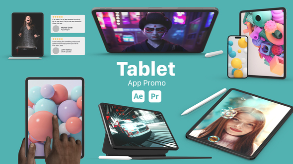 Tablet App Promo Product Promo template preview