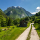 Alpine landscape in Slovenia SOca Valley at summer, aerial drone view - PhotoDune Item for Sale