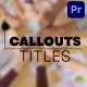 Callouts Titles for Premiere Pro - VideoHive Item for Sale