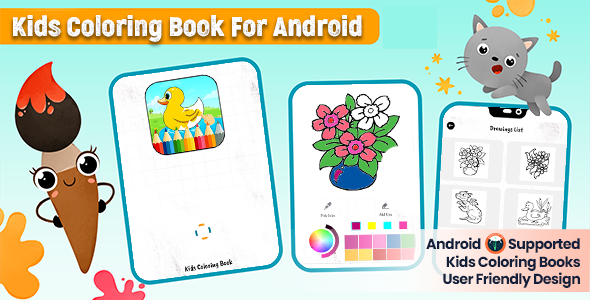 Kids Coloring Book For Android, Drawing Games: Draw & Color, Easy coloring pages for kids