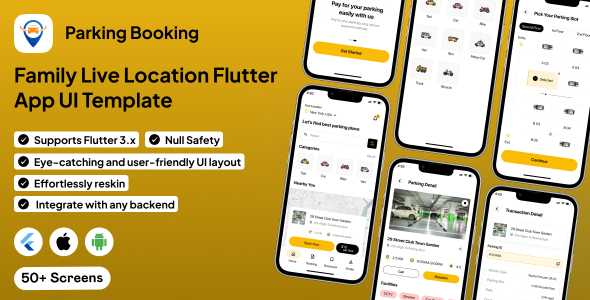 Parking Finder UI template | FindMySpot App in Flutter | ParkSpotter App Template