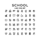Set Line Icons of School