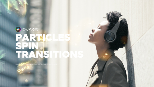 Particles Spin Transitions for DaVinci Resolve