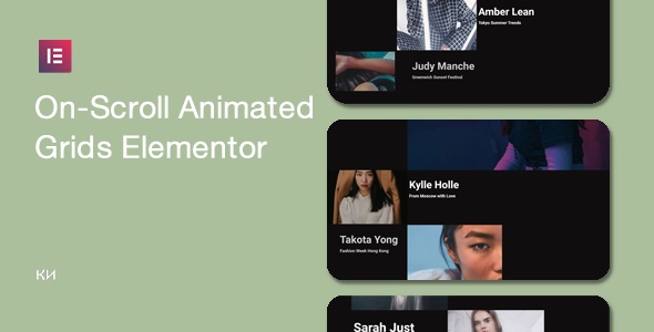 On-Scroll Animated Grid for Elementor