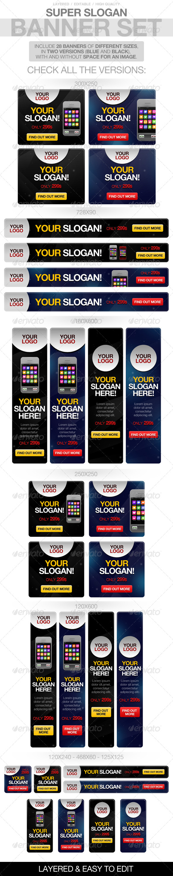 Slogan Banners - Banners & Ads Web Elements