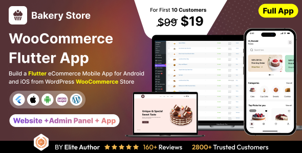 Bakery Shop App - E-commerce Store app in Flutter 3.x (Android, iOS) with WooCommerce Full App