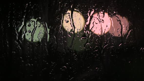 Rain Water on Window Glass alt