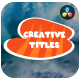 Creative Titles | DaVinci Resolve - VideoHive Item for Sale