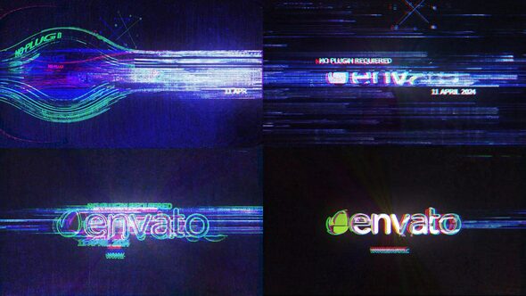 Modern Glitch Logo Logo Stings template preview