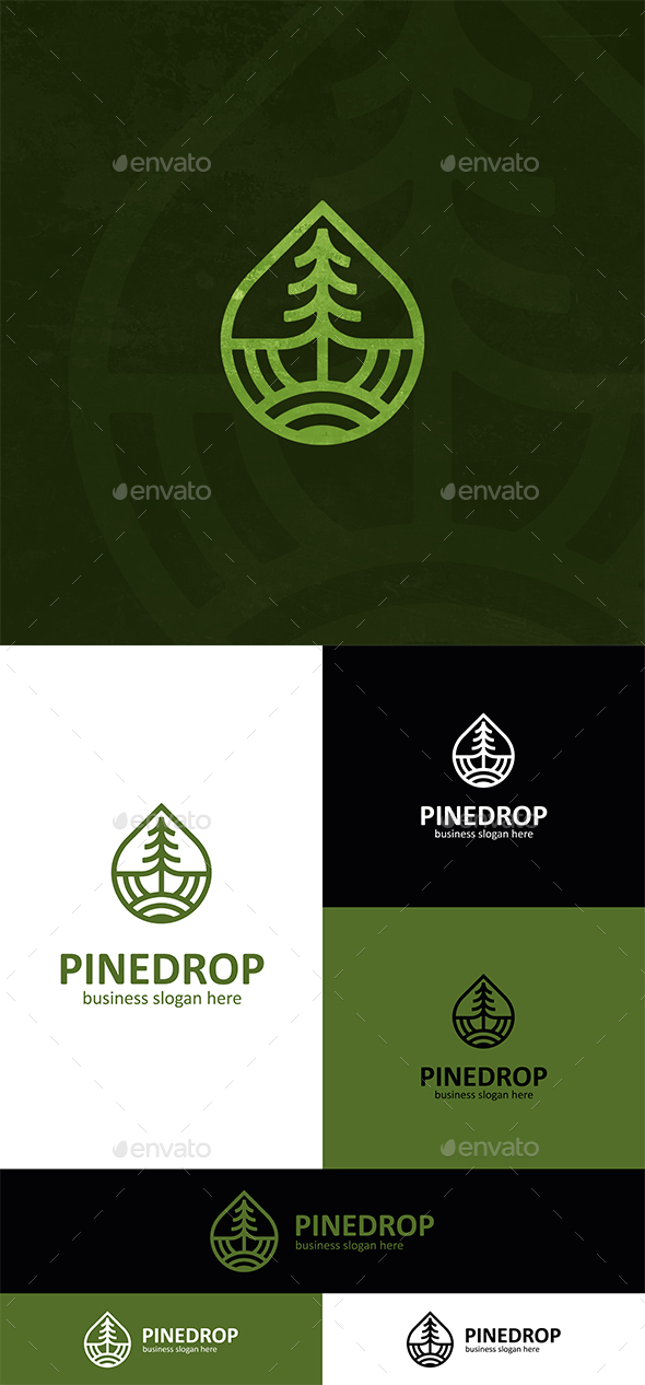 Pine Drop Eco Water Logo