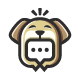 Chatting Dog Logo Template