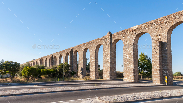 Ancient Roman aqueduct in Evora Stock Photo by mkos83 | PhotoDune