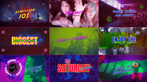 The Party Openers template preview