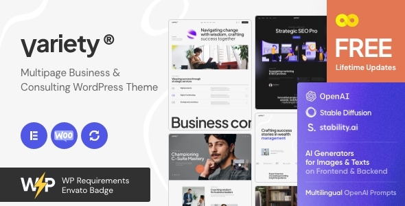 Free download Variety — Multipage Business & Consulting WordPress Theme