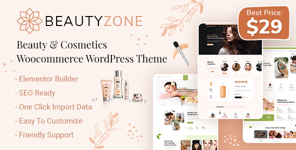 BeautyZone - Beauty & Cosmetics  Woocommerce WordPress Theme