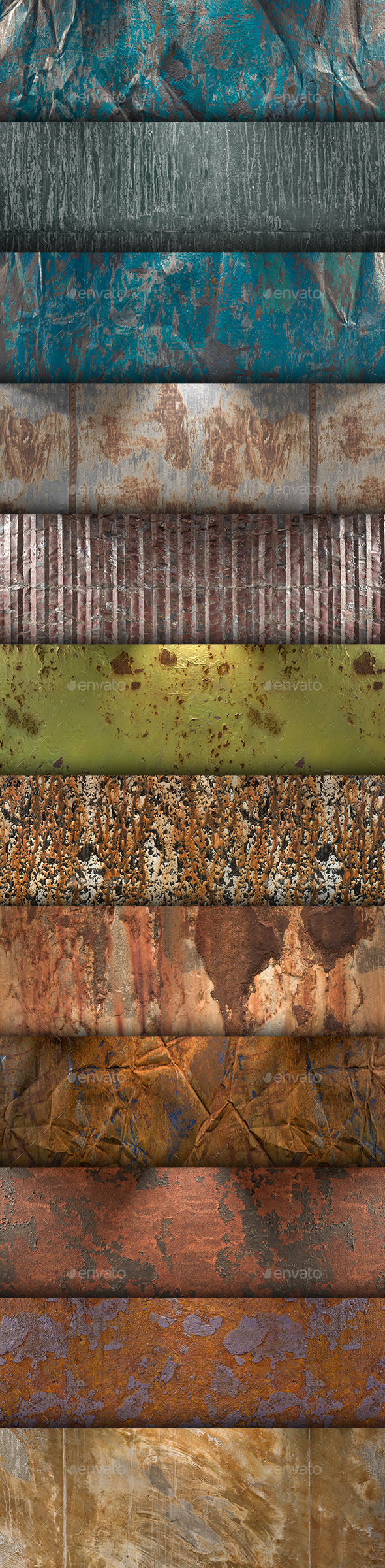 Rusted Metal Background Texture Collection