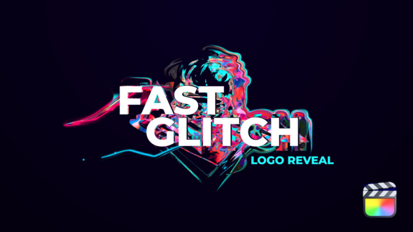 Fast Glitch Logo Reveal