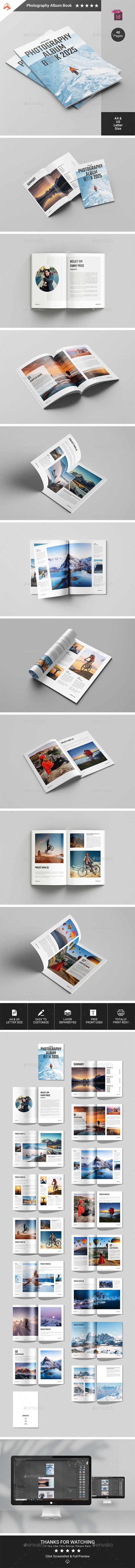 Photo Album Book Template Design Layout