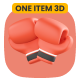 Red Boxing Gloves 3D Icon