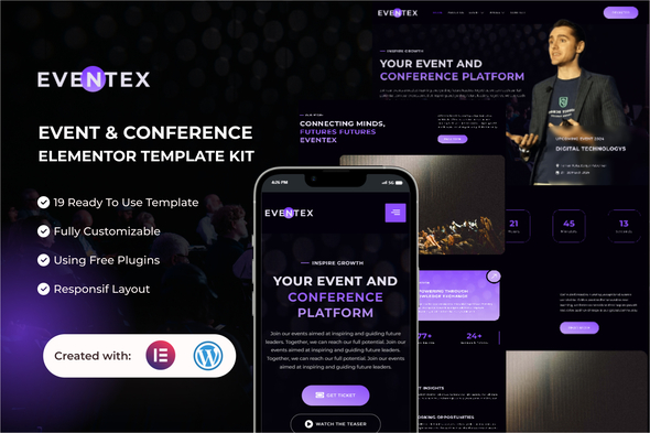 Eventex - Event & Conference Elementor Template Kit