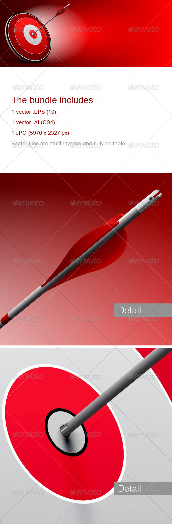Target and Arrow Background - Vectors