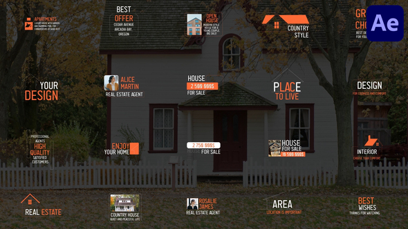 Real Estate Titles for After Effects Titles template preview