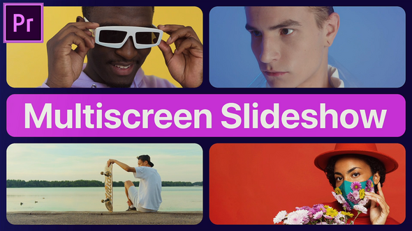 Multiscreen Slideshow Modern MOGRT for Premier Pro