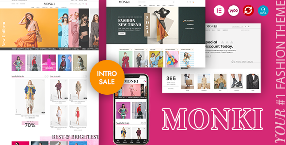 Free download Monki - Elementor Fashion WooCommerce WordPress Theme