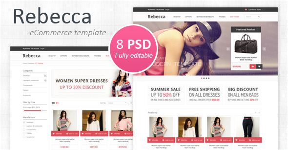 Rebecca - Modern eCommerce PSD Template