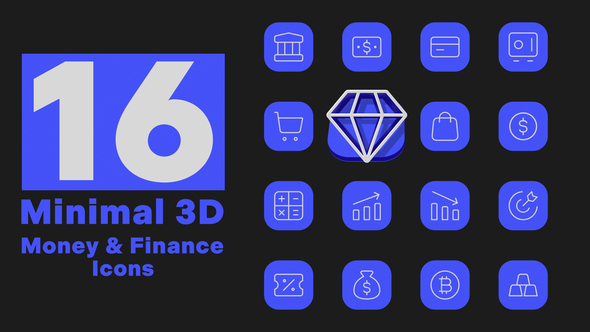 Minimal 3D - Money & Finance Icons