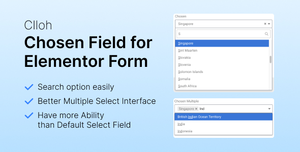 Free download Clloh Chosen Field for Elementor Form