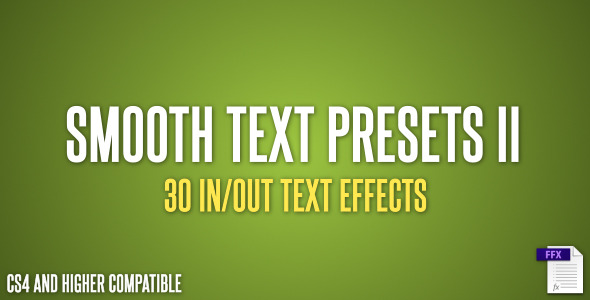 Smooth Text Presets II