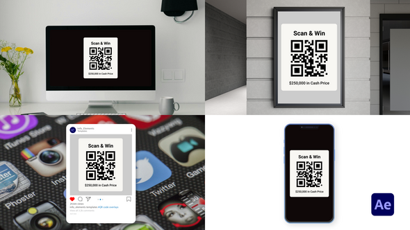 QR Code Overlays, After Effects Project Files | VideoHive