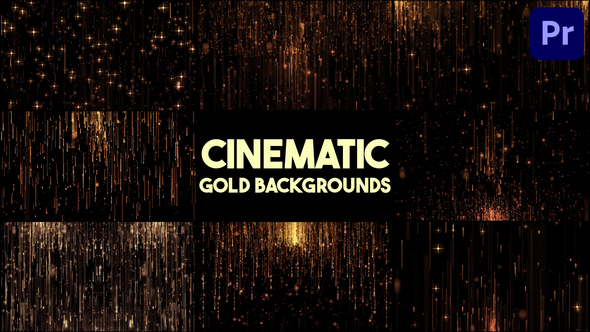Cinematic Gold Backgrounds for Premiere Pro