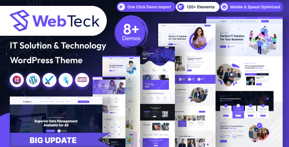 Free download Webteck – IT Solution and Technology WordPress Theme