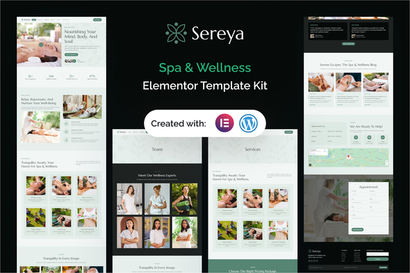 Sereya - Spa & Wellness Elementor Template Kit