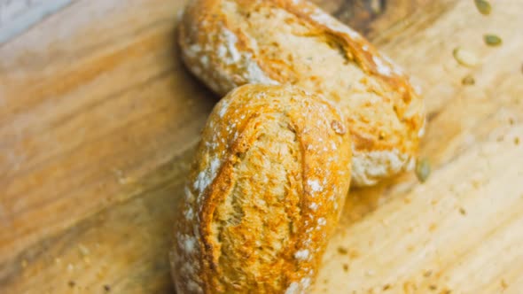 Two Loaves of Freshly Baked Bread alt