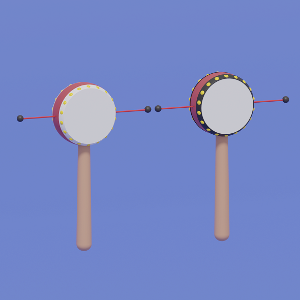 [DOWNLOAD]Rattle Drum Hand Shake 3D model