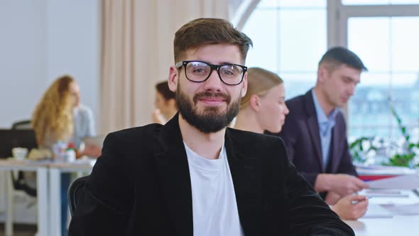 In Front of the Camera at Meeting Conference Room alt